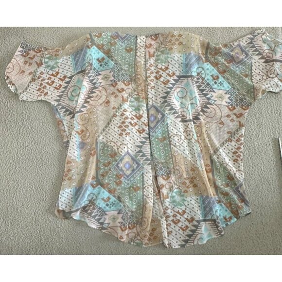 Vintage Spencer Alexis Open Front Kimono Topper Whimsical Fairy Pastels - Picture 2 of 16